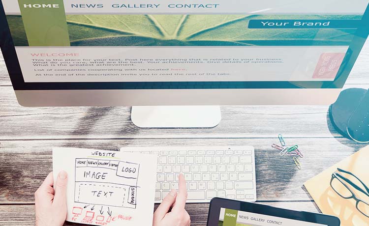 ホームページのトップページデザイン